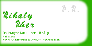 mihaly uher business card